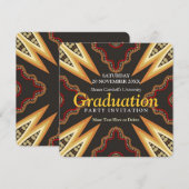 Uitnodiging voor Afstuderen voor het verzamelen va (Voorkant / Achterkant)