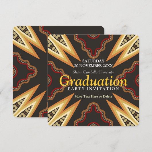 Uitnodiging voor Afstuderen voor het verzamelen va (Voorkant / Achterkant)