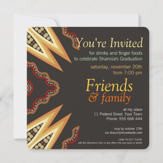 Uitnodiging voor Afstuderen voor het verzamelen va (Achterkant)