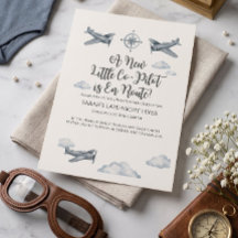 Uitnodiging voor Air Force baby shower Kleine Co-P