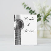 Uitnodiging voor akoestische gitaarbruiloft (Staand voorkant)