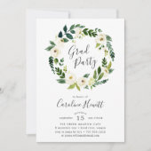 Uitnodiging voor Alabaster Wreath Graduy Party (Voorkant)