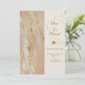 Uitnodiging voor Alcohol Inkt Roze Glitter Chic Br (Staand voorkant)