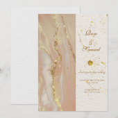 Uitnodiging voor Alcohol Inkt Roze Glitter Chic Br (Voorkant / Achterkant)