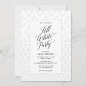 Uitnodiging voor 'All White Party' (Voorkant)