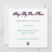 Uitnodiging voor alle doeleinden - Sjabloon (Achterkant)