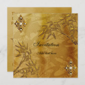 Uitnodiging voor alle gelegenheden - Aziatisch gou (Voorkant / Achterkant)