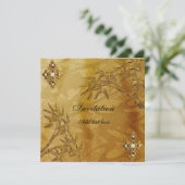 Uitnodiging voor alle gelegenheden - Aziatisch gou (Staand voorkant)