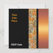 Uitnodiging voor alle gelegenheden Dierlijk Druk Z (Achterkant)