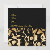 Uitnodiging voor alle gelegenheden - zwart Gold Af (Achterkant)