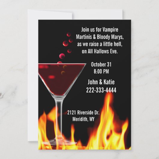 Uitnodiging voor alle Hallow Eve Party (Voorkant)