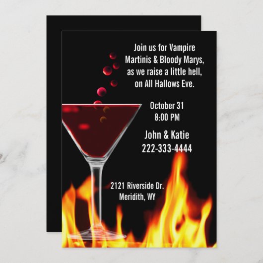 Uitnodiging voor alle Hallow Eve Party (Voorkant / Achterkant)