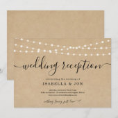 Uitnodiging voor alleen een rustieke huwelijksrece (Voorkant / Achterkant)