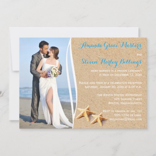 Uitnodiging voor alleen fototemplate na de bruilof (Voorkant)