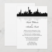 Uitnodiging voor alleen receptie New York skyline  (Voorkant / Achterkant)