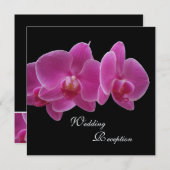 Uitnodiging voor alleen trouwreceptie -- Orchideeë (Voorkant / Achterkant)