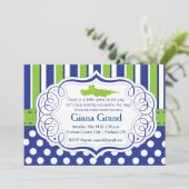UITNODIGING VOOR ALLIGATOR BOY-BABY SHOWER (Staand voorkant)