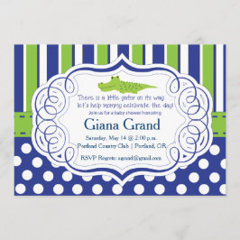 UITNODIGING VOOR ALLIGATOR BOY-BABY SHOWER