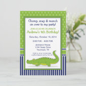 Uitnodiging voor Alligator-partij (Staand voorkant)