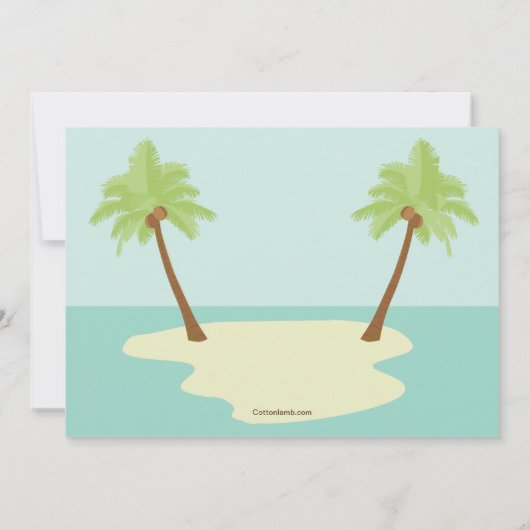 Uitnodiging voor Aloha Party (Achterkant)