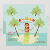 Uitnodiging voor Aloha Party (Voorkant / Achterkant)