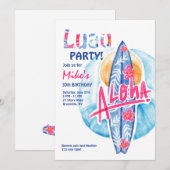 Uitnodiging voor Aloha Surfboard (Voorkant / Achterkant)