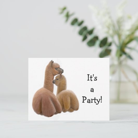 Uitnodiging voor Alpaca Buddies (Staand voorkant)