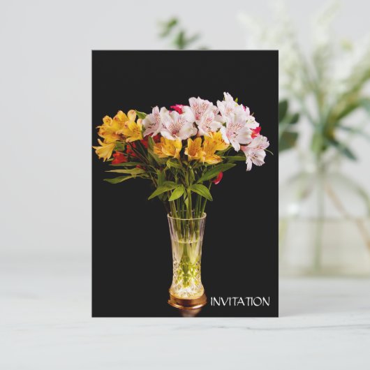 Uitnodiging voor Alstroemeria (Peruvian Lily) (Staand voorkant)