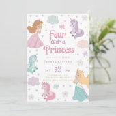 Uitnodiging voor altijd prinses. Voor altijd een p (Staand voorkant)