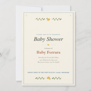 Uitnodiging voor Amalfi Coast Baby Shower