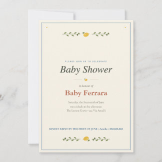 Uitnodiging voor Amalfi Coast Baby Shower