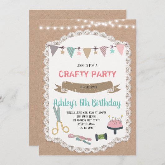 Uitnodiging voor ambachtelijke beursfeest (Voorkant / Achterkant)