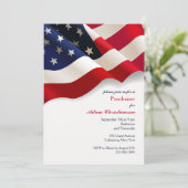Uitnodiging voor American Flag Political Fundraise (Staand voorkant)