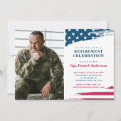 Uitnodiging voor American Flag Retirement Party (Voorkant)