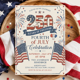 Uitnodiging voor Amerika's 250-jarig jubileumfeest