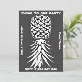 uitnodiging voor ananas (Staand voorkant)
