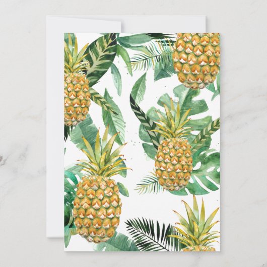 Uitnodiging voor ananasappelbridal (Achterkant)