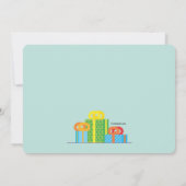 Uitnodiging voor Animal Birthday Train (Achterkant)