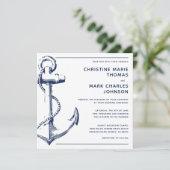 Uitnodiging voor ankerweddenschappen met een witte (Staand voorkant)