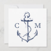 Uitnodiging voor ankerweddenschappen met een witte (Achterkant)