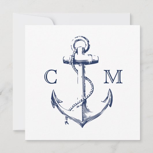 Uitnodiging voor ankerweddenschappen met een witte (Achterkant)