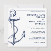 Uitnodiging voor ankerweddenschappen met een witte (Voorkant)