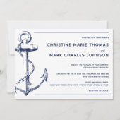 Uitnodiging voor ankerweddenschappen met een witte (Voorkant)