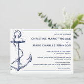 Uitnodiging voor ankerweddenschappen met een witte (Staand voorkant)