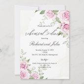 Uitnodiging voor ANNA Rehearsal Dinner / Zachte Ro (Voorkant)