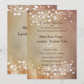 Uitnodiging voor Antiek bruiloft (Voorkant / Achterkant)