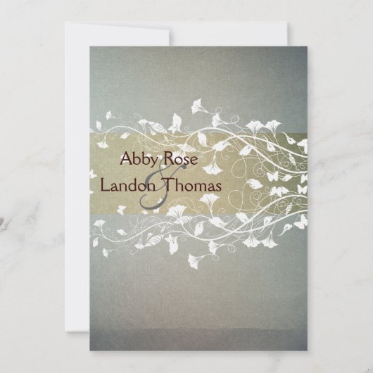 Uitnodiging voor Antiek bruiloft (Achterkant)