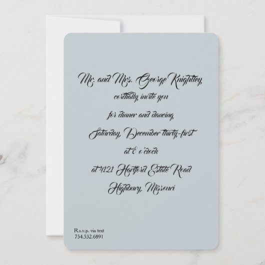 Uitnodiging voor Antiek Feeënbal (Achterkant)