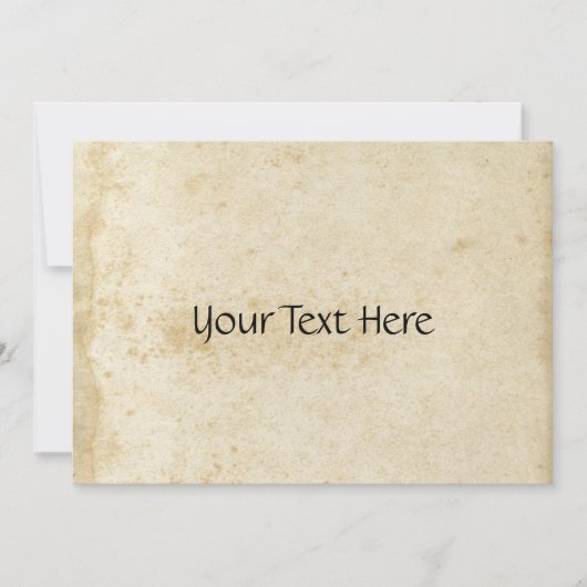 uitnodiging voor Antiek gekleurd papier (Voorkant)