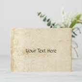 uitnodiging voor Antiek gekleurd papier (Staand voorkant)